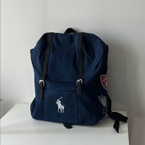 Polo by Ralph Lauren Navy Canvas Backpack
